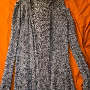 S Gray Long Thin Cardigan With Pockets